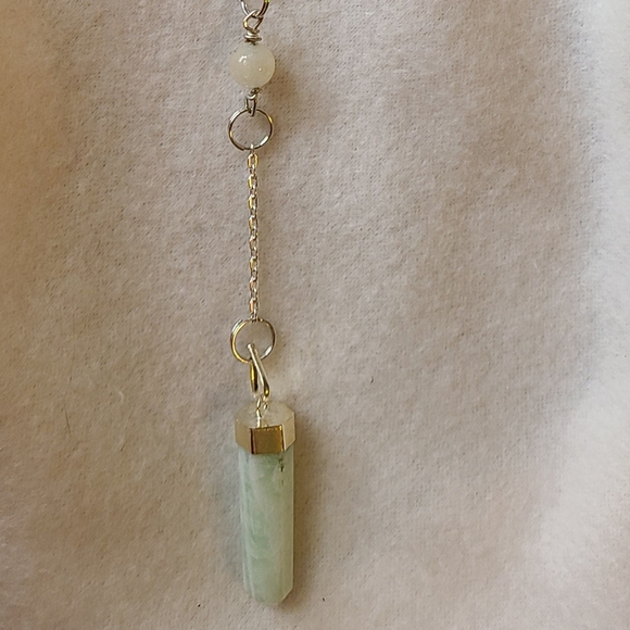 Amazonite with Aquamarine Crystal Pendulum! - Picture 4 of 4